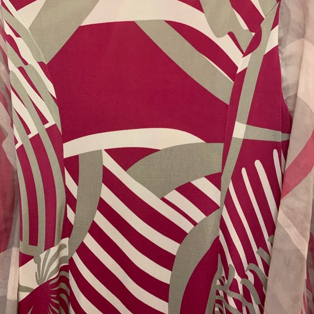 Analili Dress Wine, Gray and White Size S - Picture 2 of 5